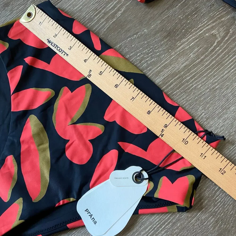 Prana Hana Highway Triangle Top & Lahari HR Bottom Size XS Rose Fire Indo Disco